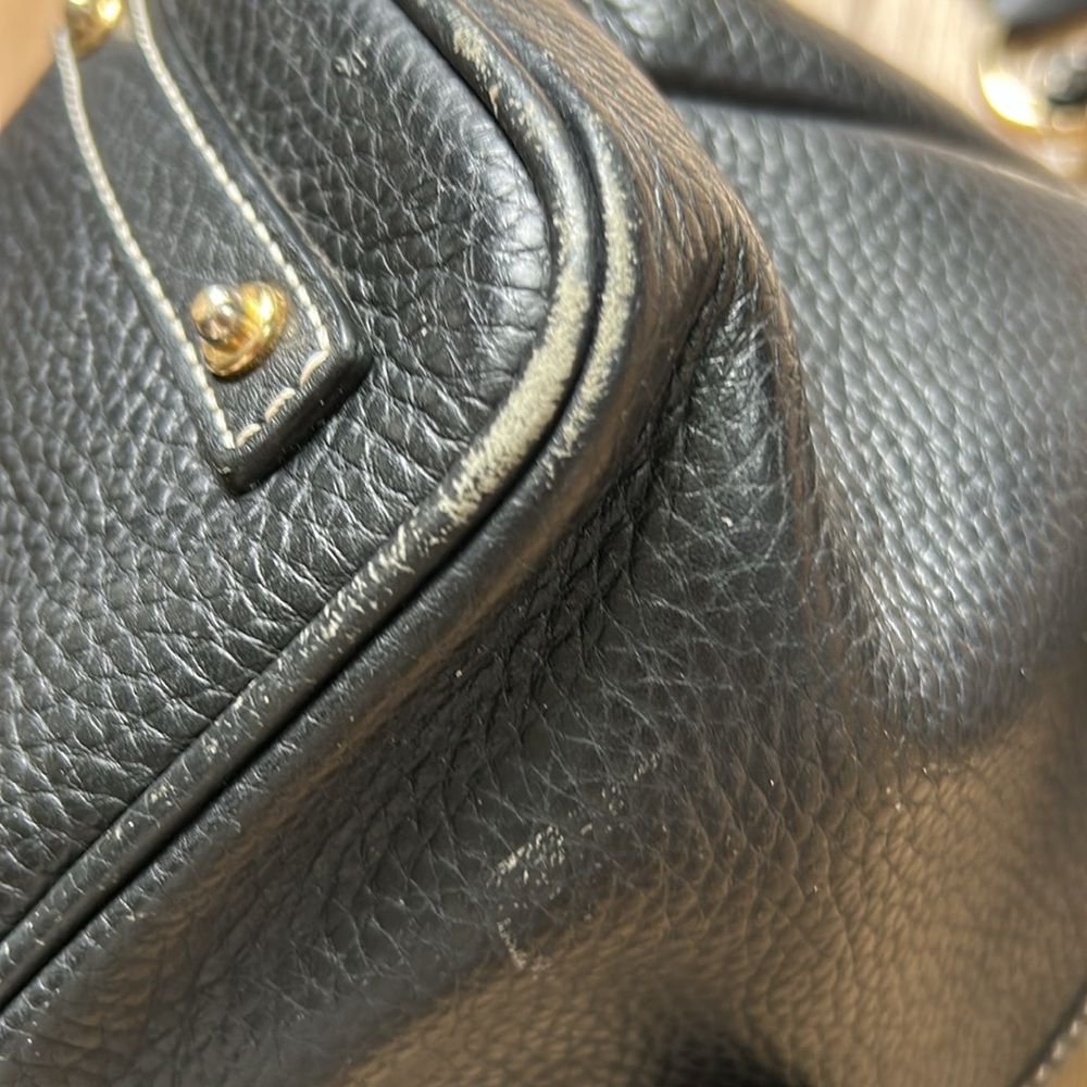 Dooney & Bourke Crescent Women's Brown Shoulder Black Pebble Grain Leather Tote - Picture 15 of 16